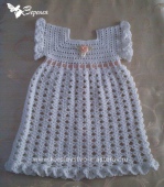 Крестильное платье крючком для девочки со схемами.